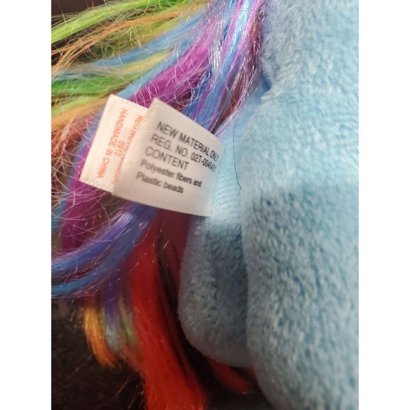 7 Inch Ty My Little Pony The Beanie Babies Collection Rainbow Dash Plush - New - Picture 10 of 11